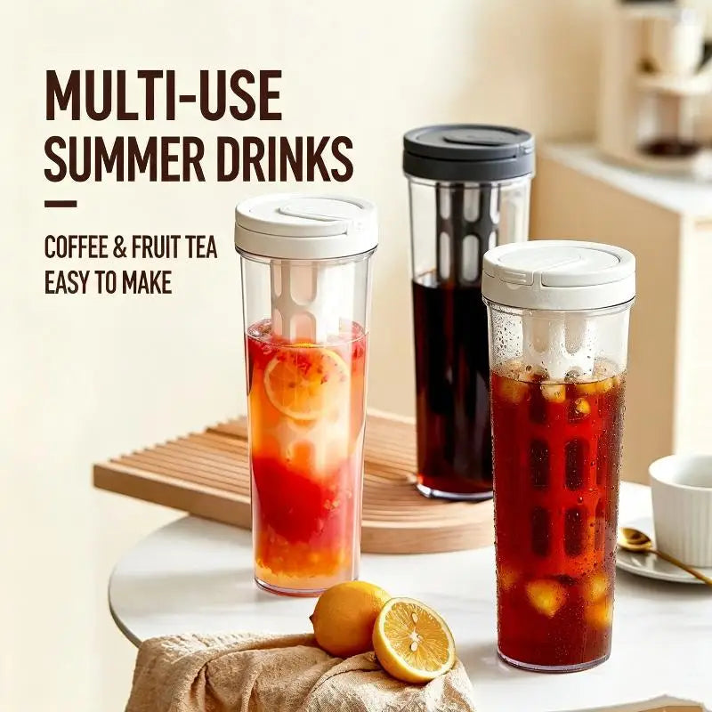 1L Cold Brew Coffee Maker & Fruit Infuser Bottle | BPA-Free Cold Brew Infuser Bottle Nixie