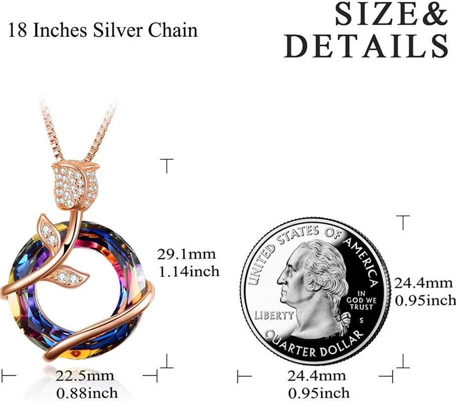 Rose Flower Pendant Necklace | 925 Silver-Plated, 5 Styles Pendant Necklace Nixie