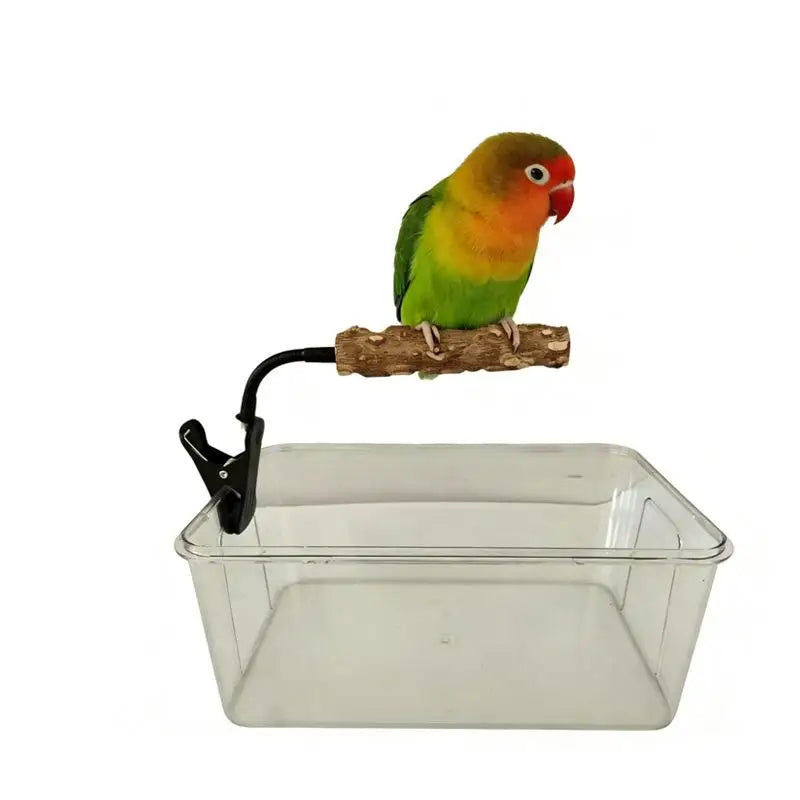 Clip-On Bird Potty Training Perch | Natural Wood Adjustable Bird Training Perch Nixie