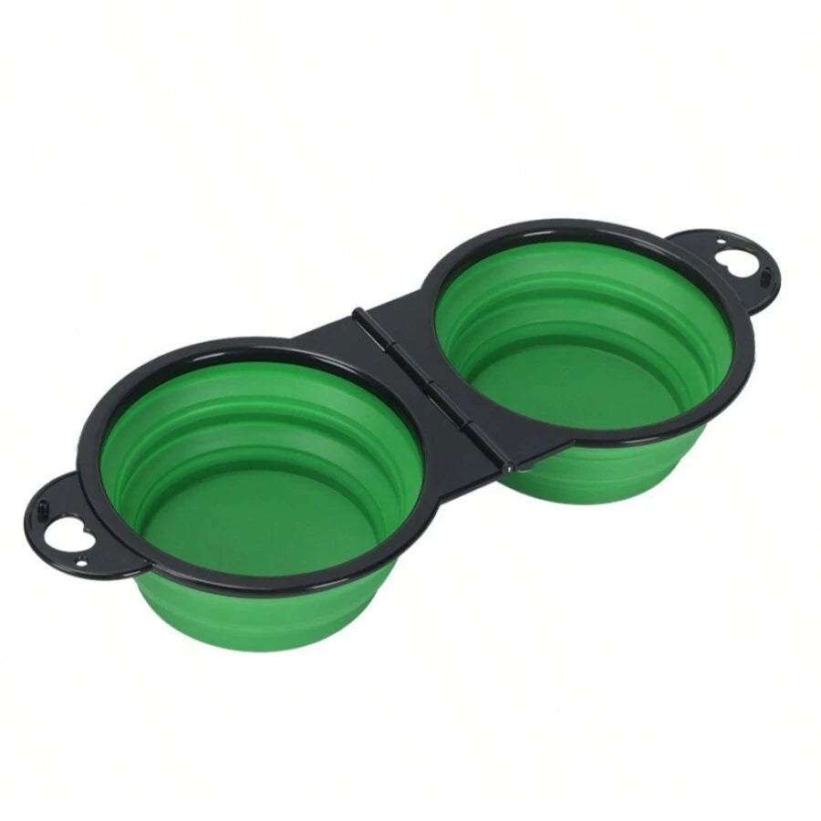 2-in-1 Foldable Travel Pet Bowl for Dogs & Cats | Nixie Foldable Pet Bowl Nixie green