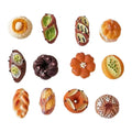 12Pcs Mini Bread Resin Fridge Magnets – Cute Food Décor Set