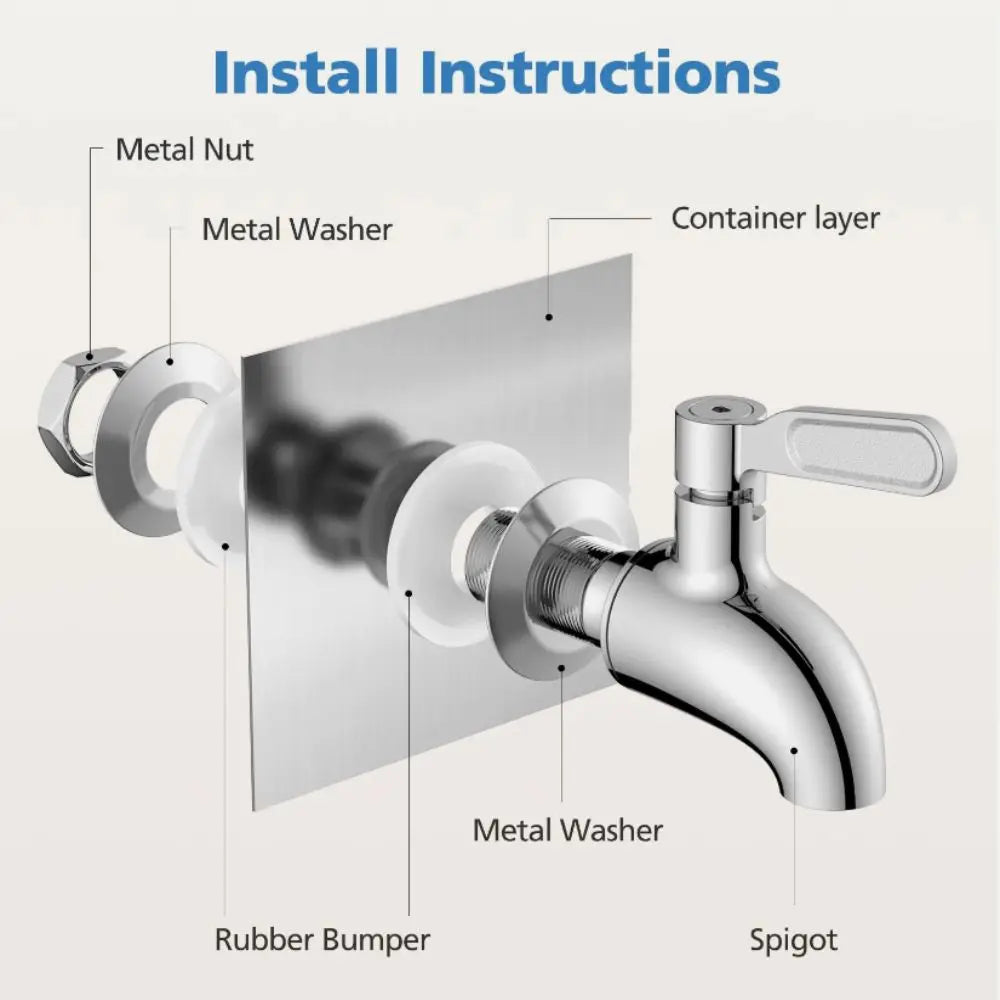 304 Stainless Steel Beverage Dispenser Spigot – Leakproof Dispenser Spigot Nixie