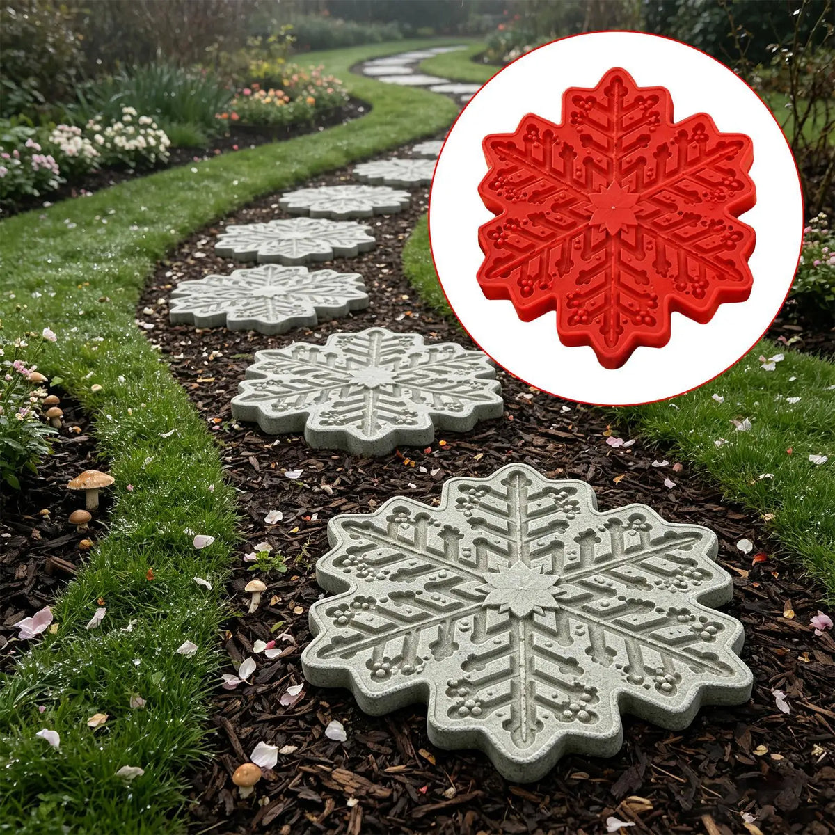 15" Sunflower Stepping Stone Mold – Reusable DIY Cement Mould Garden Stone Mold Nixie