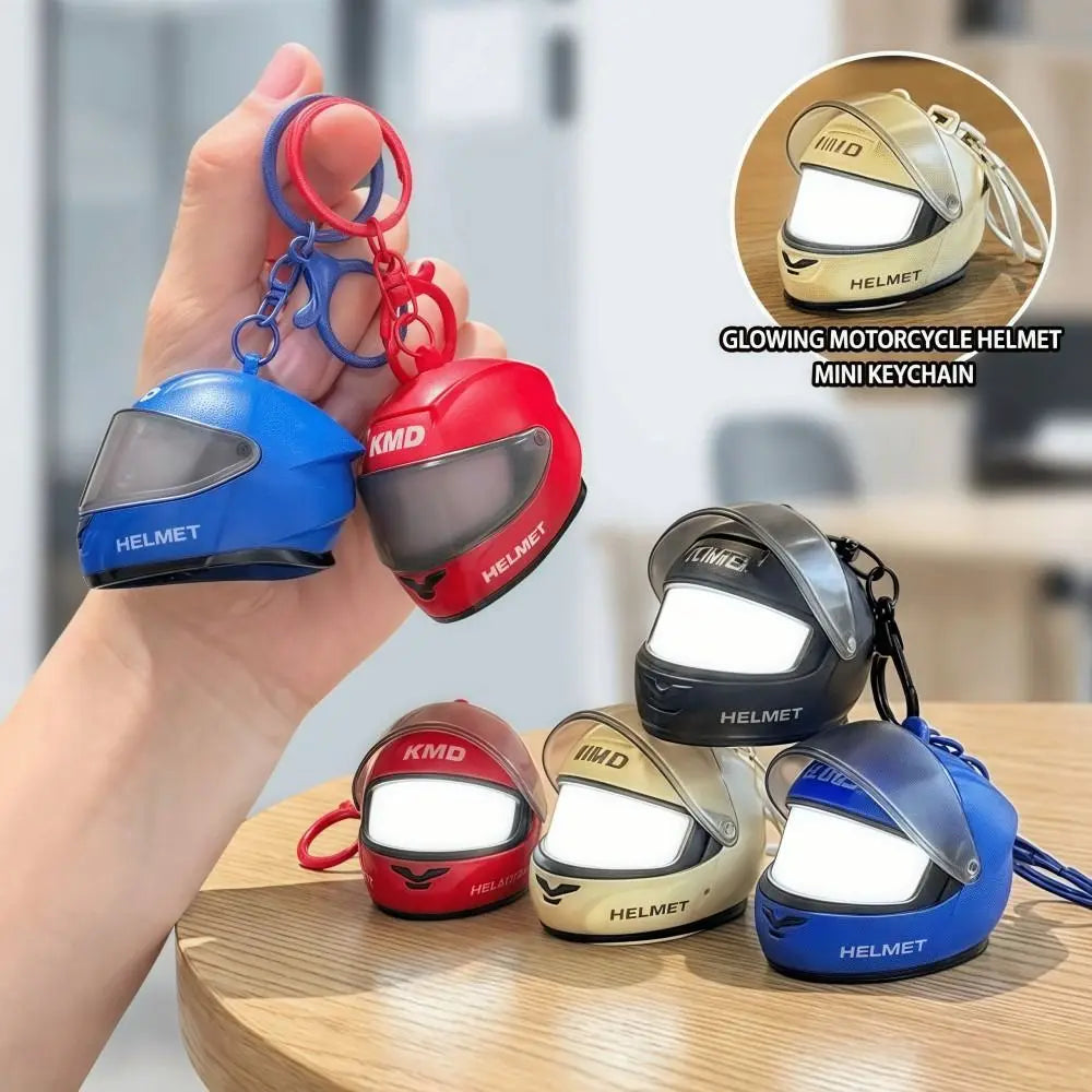 Light-Up Helmet Keychain – Mini LED Cartoon Bag Charm