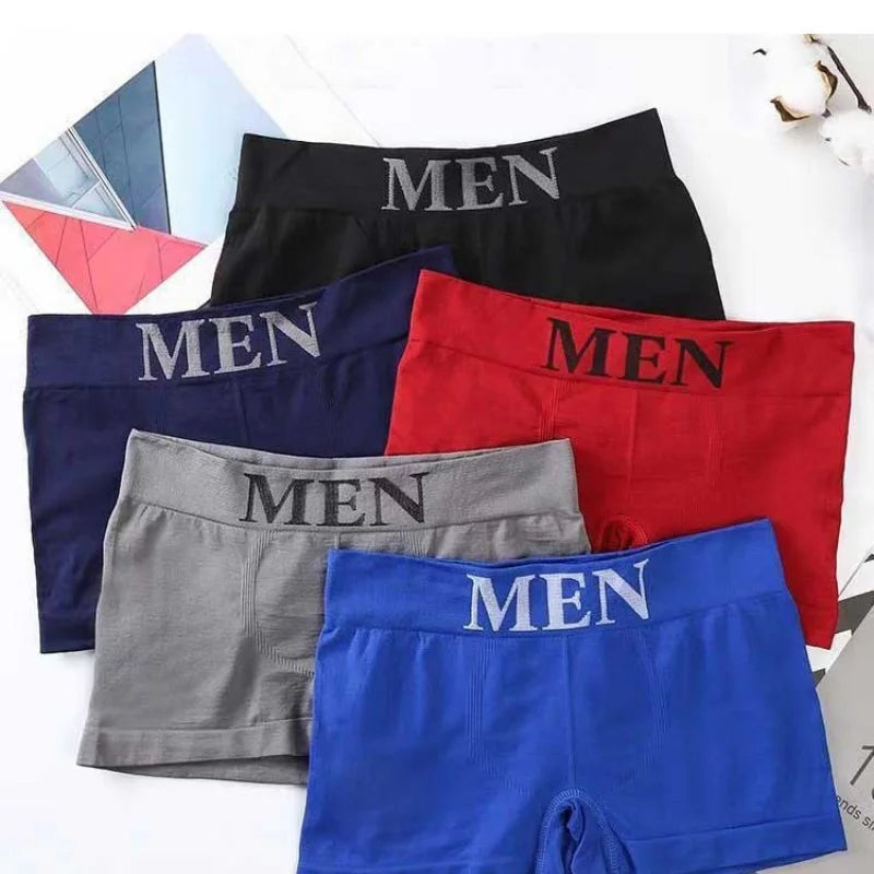 5-Pack Men's High Elastic Breathable Boxer Briefs | One Size