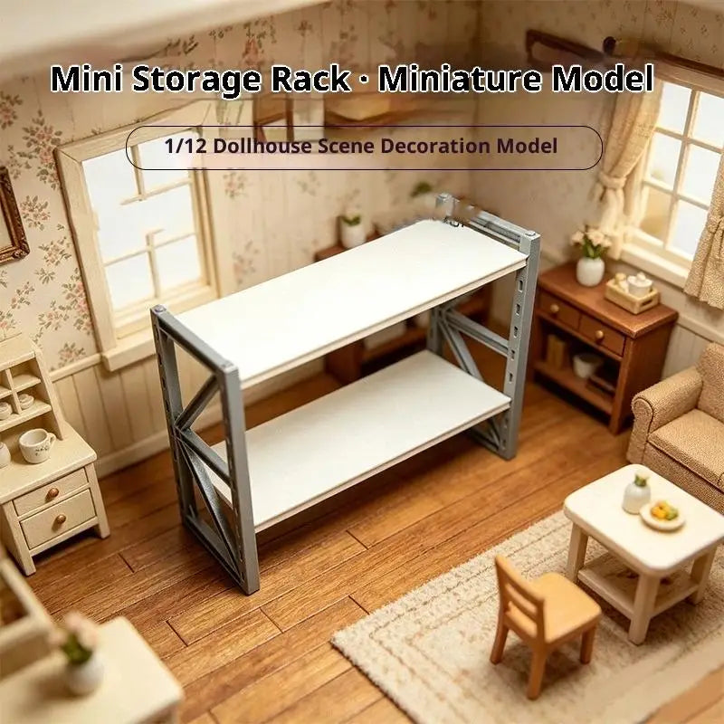 1:12 Dollhouse Adjustable Mini Storage Shelf Furniture Dollhouse Miniature Furniture Nixie