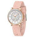 REBIRTH Cute Silicone Strap Quartz Watch – Minimalist Style Silicone Strap Watch Nixie Pink