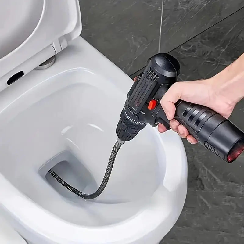 Drain Cleaning Snake Stick – Steel Sewer Clog Remover Tool
