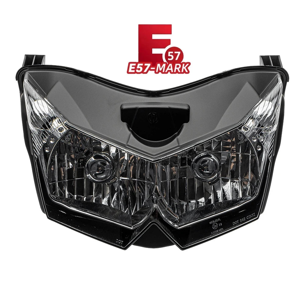 Kawasaki Z750 Z1000 E-MARK Headlight Assembly | Clear Lens Motorcycle Headlight Assembly Nixie With E-MARK(E57)