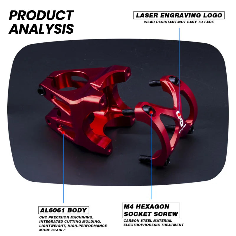 EVOSID 40mm MTB Handlebar Stem 31.8mm CNC Aluminum Alloy