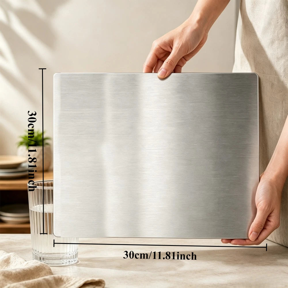 Stainless Steel Cutting Board Double-Sided Folding Edge Pastry Set