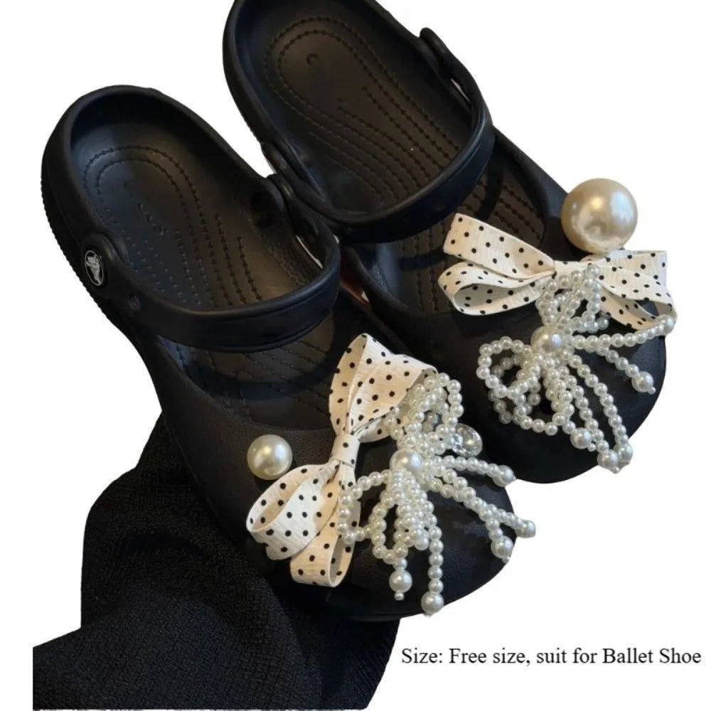 Flower Pearl Shoe Charms – Removable Ballet & Clog Buckles Shoe Charm Accessory Nixie