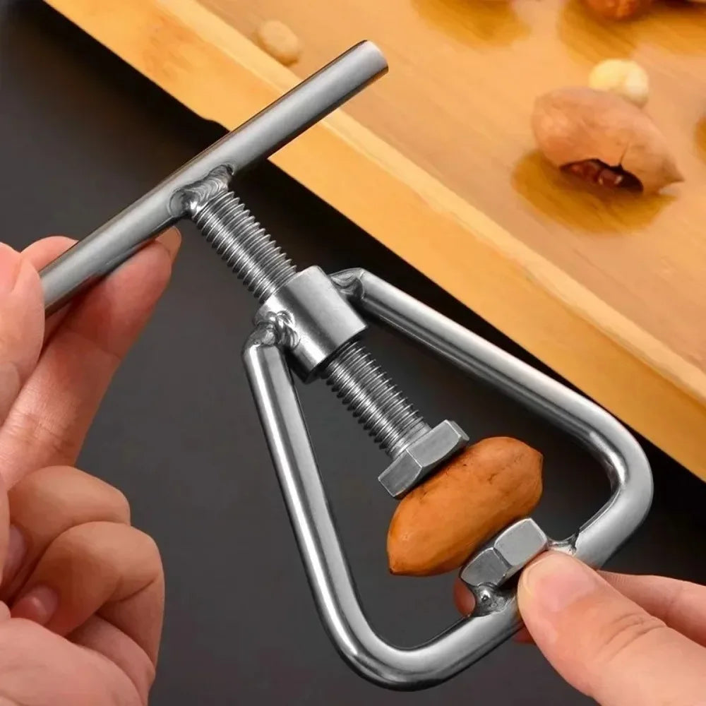 Manual Nut Cracker Steel Sheller – Walnut & Macadamia Tool