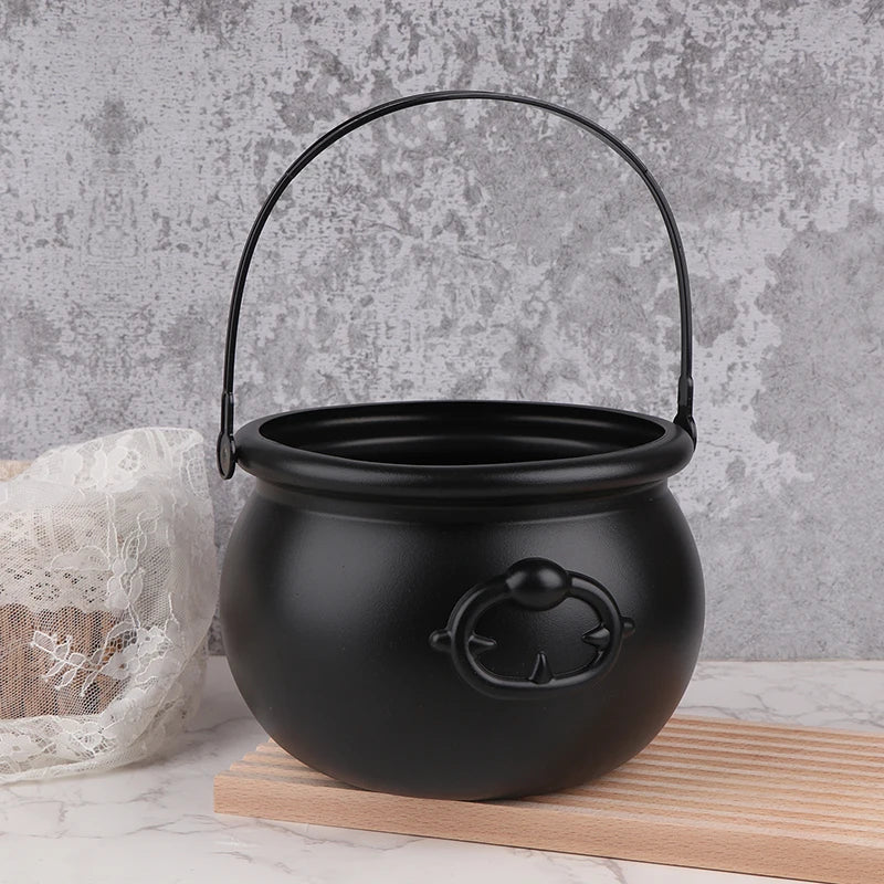Large Wizard Cauldron Halloween Candy Holder & Party Prop