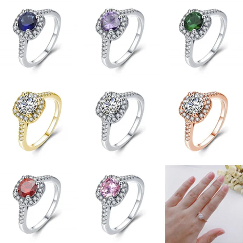 925 Sterling Silver Cushion Cut Halo CZ Solitaire Ring 2.45 Cttw Sterling Silver Ring Nixie
