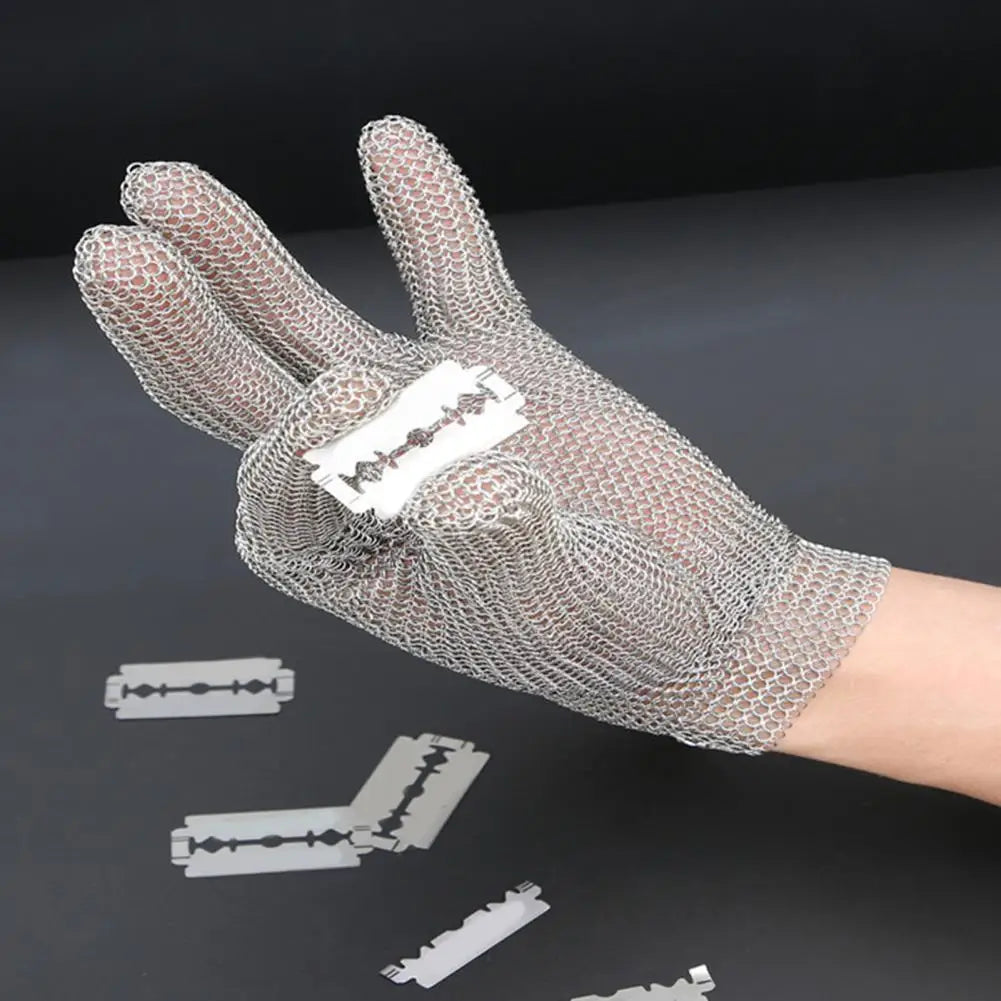 Stainless Steel Mesh Cut-Resistant Glove – Adjustable Wrist Cut-Resistant Glove Nixie