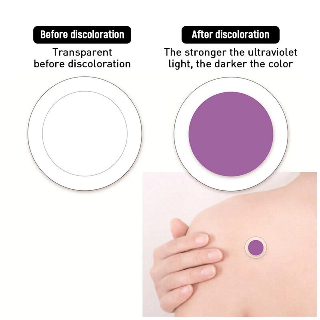 120PCS UV Detection Stickers – Color-Changing Sun Exposure Patches UV Detection Patches Nixie