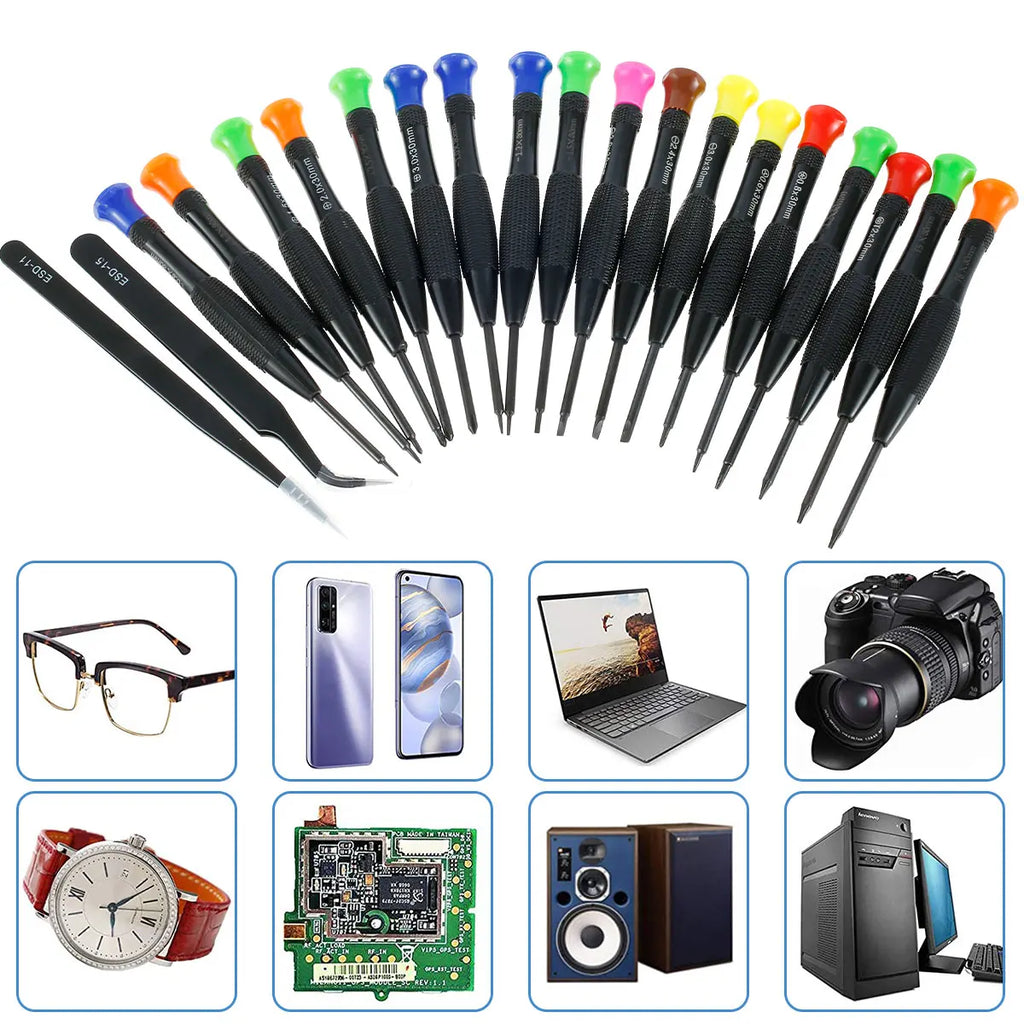 20-Piece Precision Screwdriver Set – Phillips, Y-Shape & More