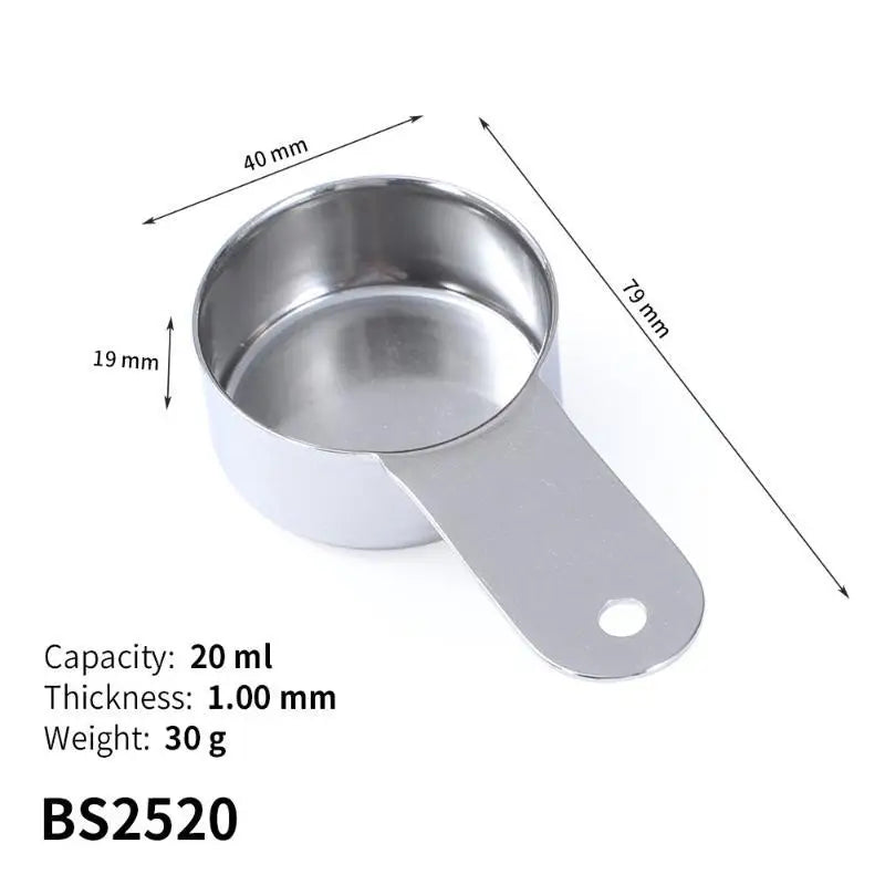 Stainless Steel Measuring Spoons | Hanging Kitchen Baking Tool Measuring Spoons Nixie 20ml