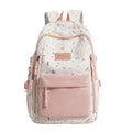 Japanese Color-Block Canvas Backpack for Teen Girls | School Bag Canvas School Backpack Nixie Pink