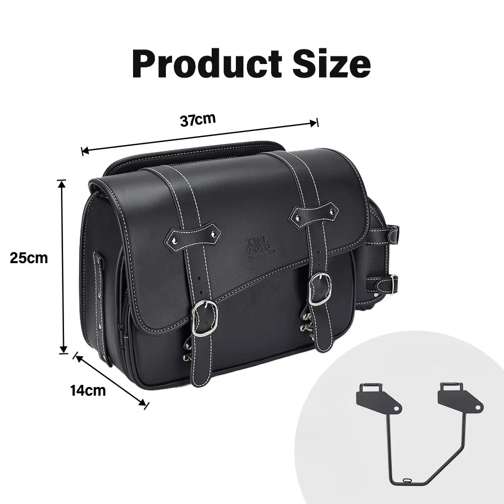 Waterproof PU Leather Motorcycle Saddlebag 10L | Honda Rebel Motorcycle Saddlebag Nixie