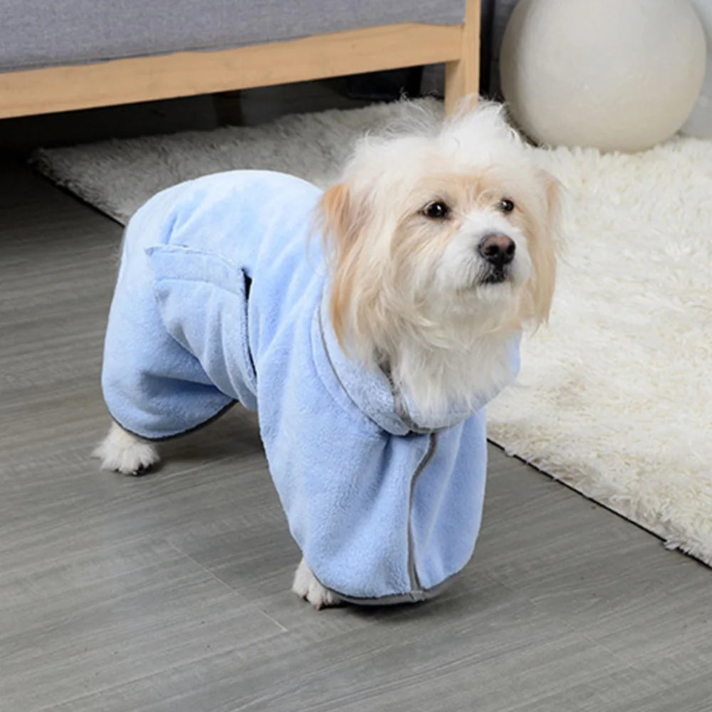 Microfiber Pet Bath Robe – Fast Drying Dog & Cat Towel Wrap Pet Drying Robe Nixie