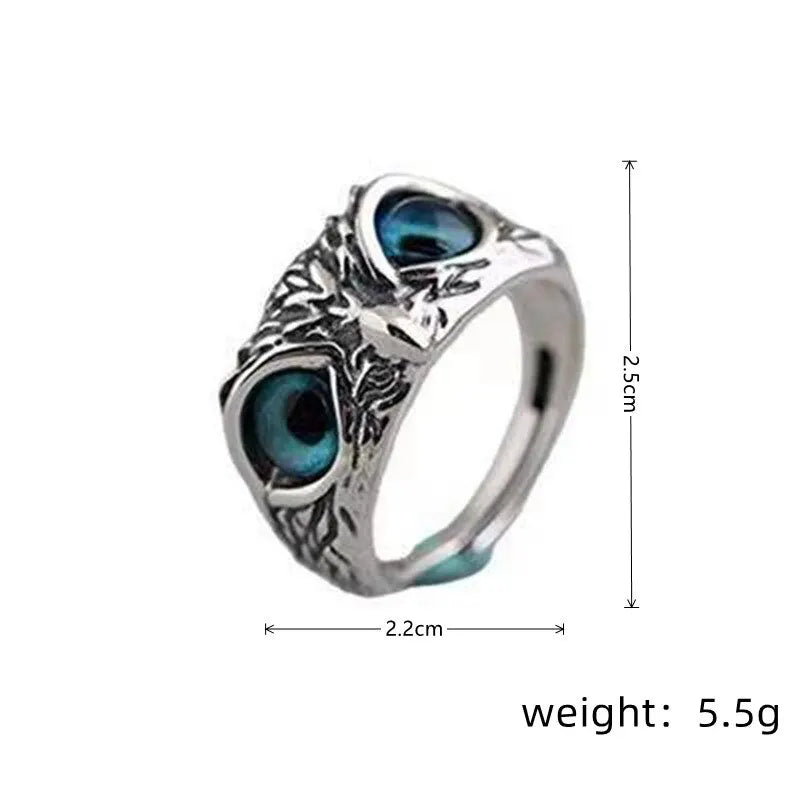 Vintage Adjustable Owl Ring – Unisex Hip Hop Fashion Jewelry Fashion Ring Nixie