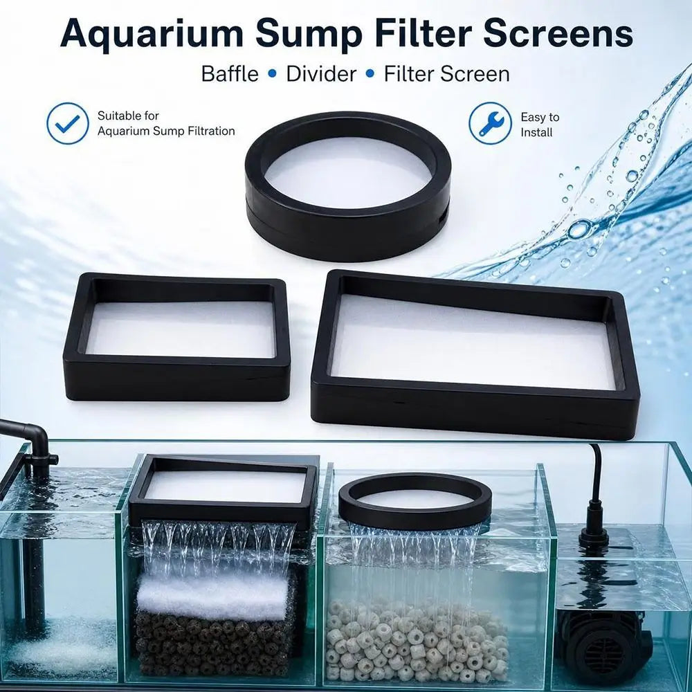 PVC Aquarium Filter Screen Tray | 150 Mesh Nylon Fish Tank Filter Aquarium Filter Tray Nixie