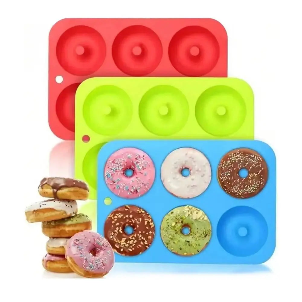 Silicone Donut Mold 6-Cavity Non-Stick BPA-Free Baking Pan Silicone Baking Mold Nixie