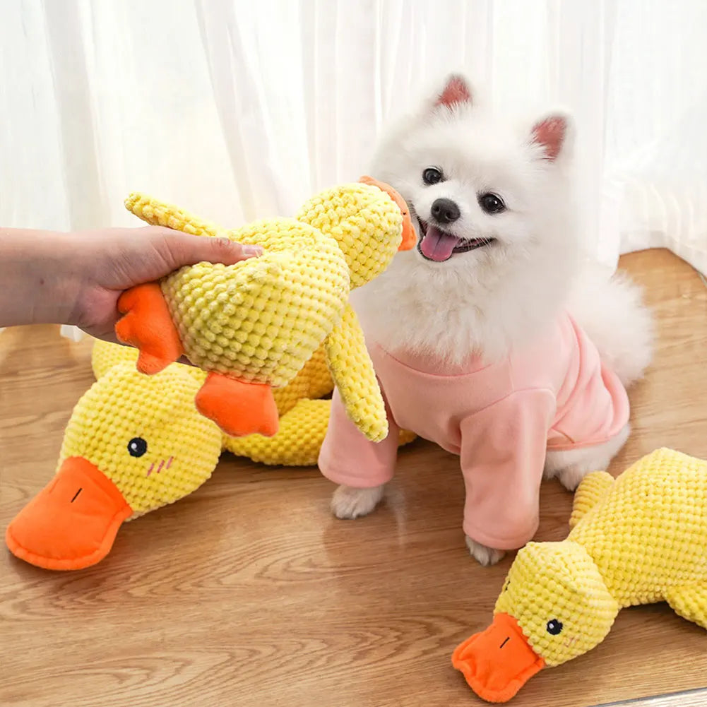 Dog Calming Duck Plush Squeaky Chew Toy – S, M & L Sizes Dog Plush Toy Nixie