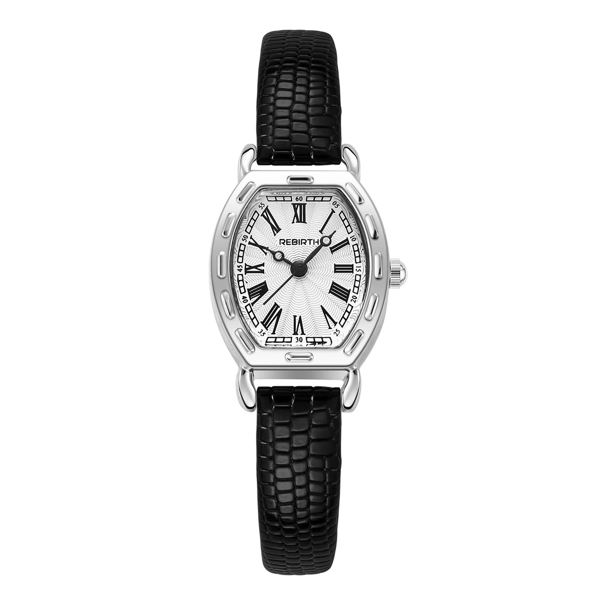 REBIRTH Women's Quartz Watch – Leather Strap & Roman Numerals Women's Quartz Watch Nixie black