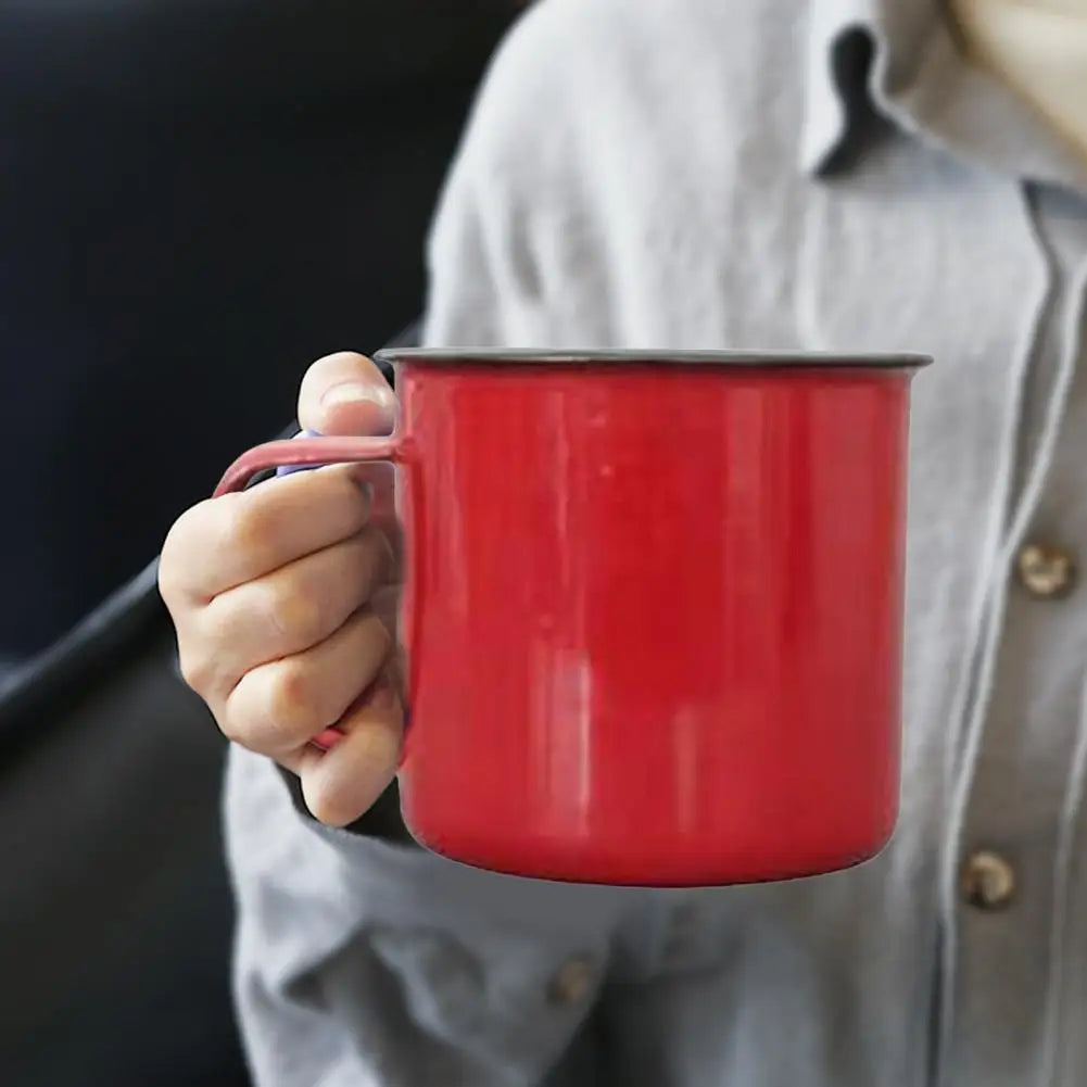 Vintage Enamel Mug with Handle – 120–500ML Retro Cup Enamel Mug Nixie
