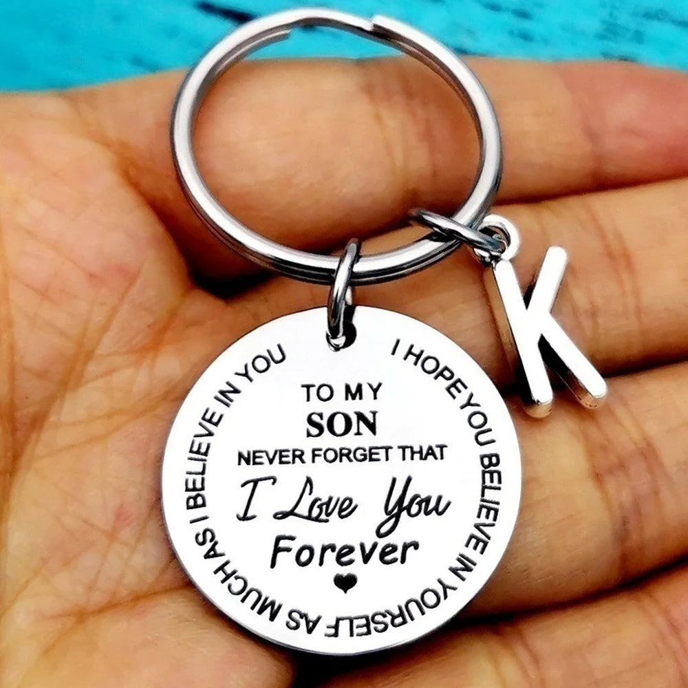 Inspirational Letter Keychain Gift for Son or Daughter A-Z Inspirational Keychain Nixie