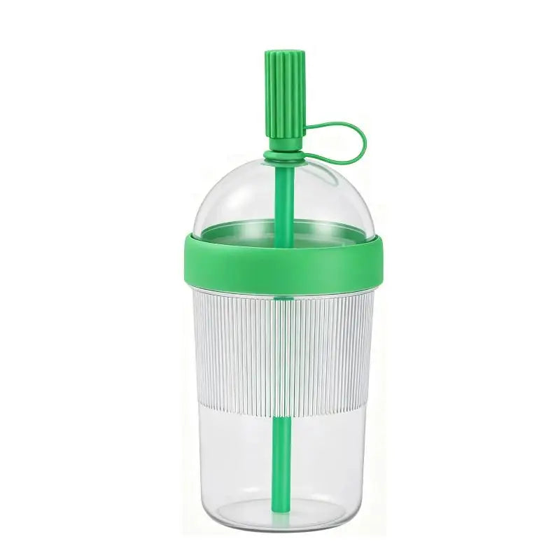 Leak-Resistant Tumbler with Lid & Straw for Iced Coffee Reusable Straw Tumbler Nixie A8