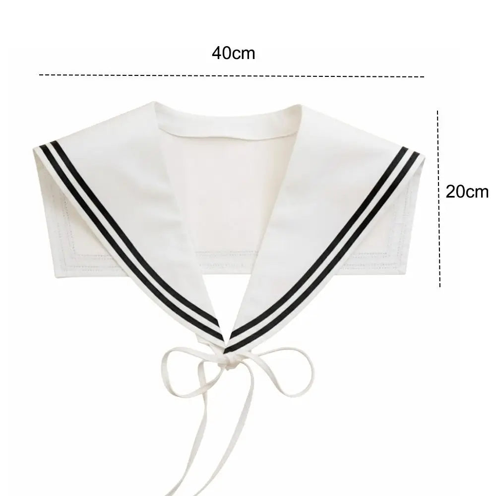 Sailor Detachable Fake Collar Scarf – Black & White | Nixie Detachable Fake Collar Nixie