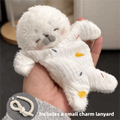 Cute Seal Plush Bean Bag Hanging Rope Doll – Squishy Gift Plush Bean Bag Toy Nixie Lying Flat leopard