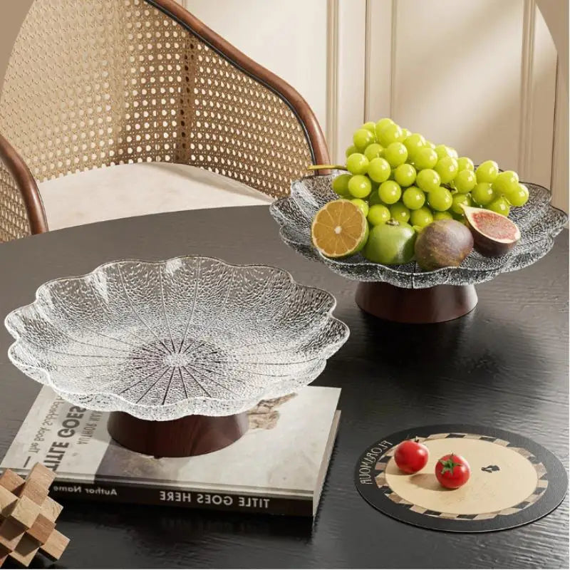 Elegant Footed Fruit Bowl Pedestal Plate – BPA-Free Plastic Pedestal Fruit Bowl Nixie