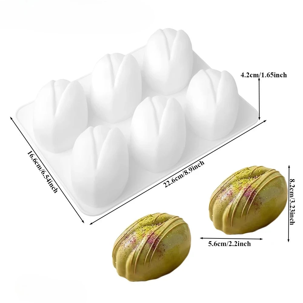 6-Cavity Shell Silicone Mold – Chocolate, Mousse & Candle Silicone Baking Mold Nixie White-1 PC