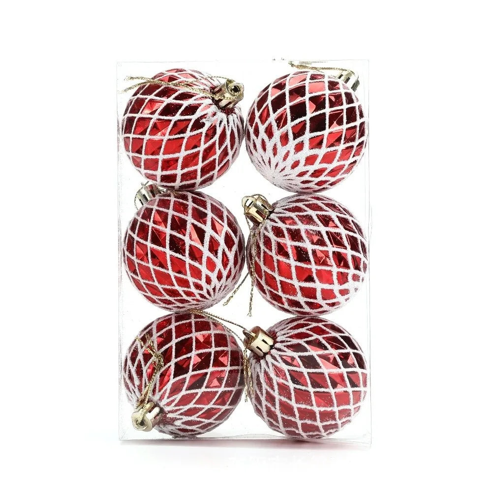 6-Pack 6cm Painted Plastic Christmas Ball Ornaments | Xmas Décor Christmas Ornaments Nixie 4