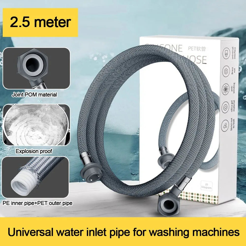 Washing Machine Water Inlet Hose with 90° Bend – G 3/4" Washing Machine Hose Nixie 2.5 meter