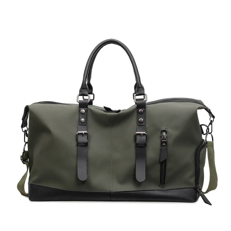 Large-Capacity PU Travel Duffle Bag – Lightweight Weekend Bag Travel Duffle Bag Nixie Green