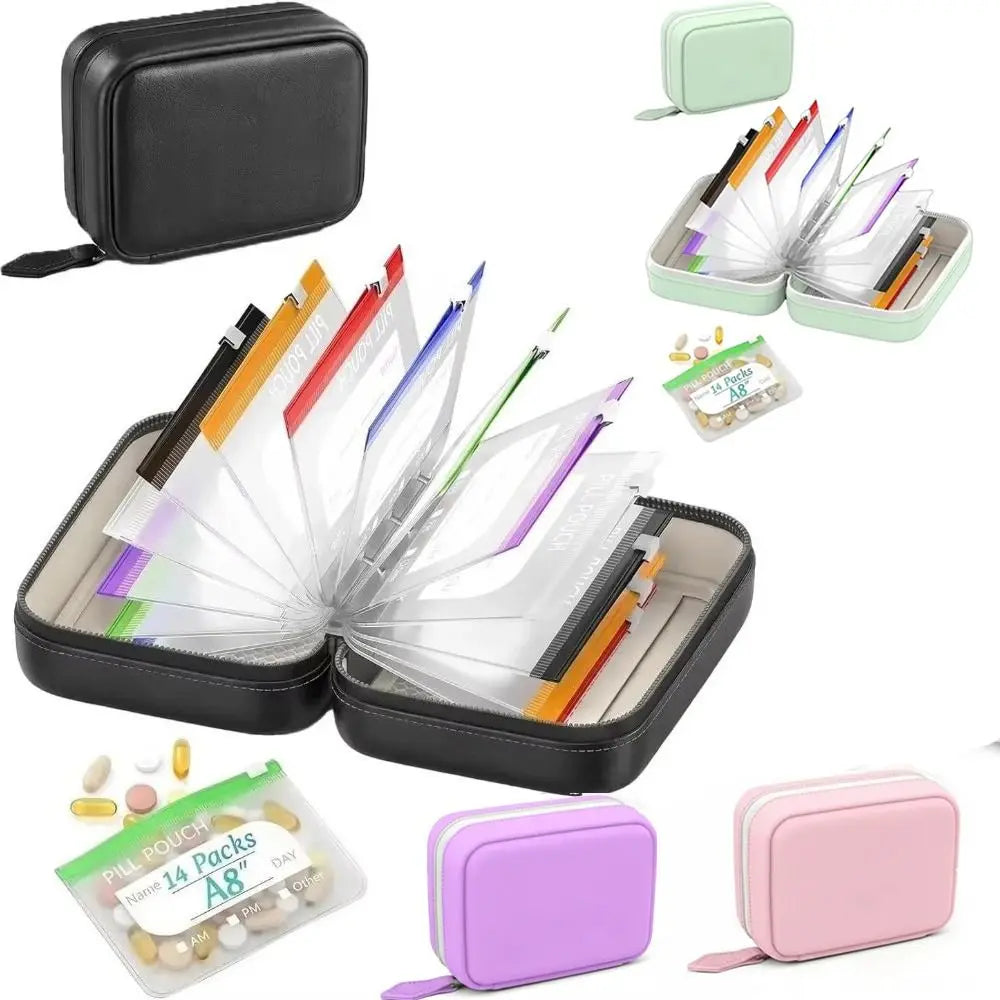 BPA-Free Weekly Pill Organizer 7/14 PCS Waterproof Pouches