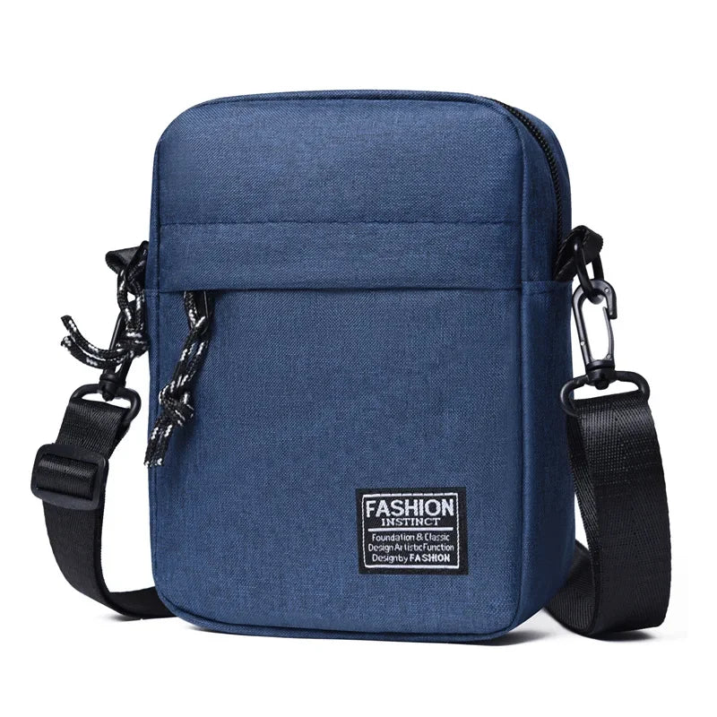 Men's Minimalist Crossbody Bag – Oxford Nylon Shoulder Purse Men's Crossbody Bag Nixie Blue 1pc