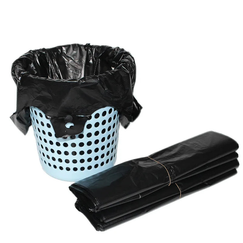 100pcs Black Heavy Duty Vest Poly Bags – Thick Carry Pouches Poly Carry Bags Nixie