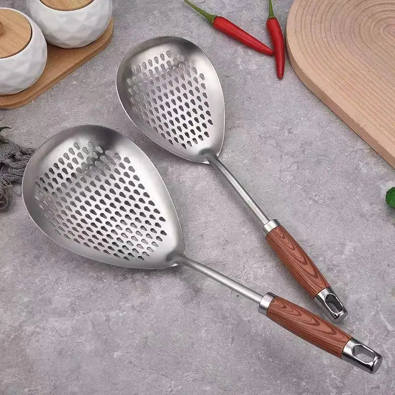 Stainless Steel Spider Skimmer Strainer – Non-Slip Handle Kitchen Skimmer Strainer Nixie