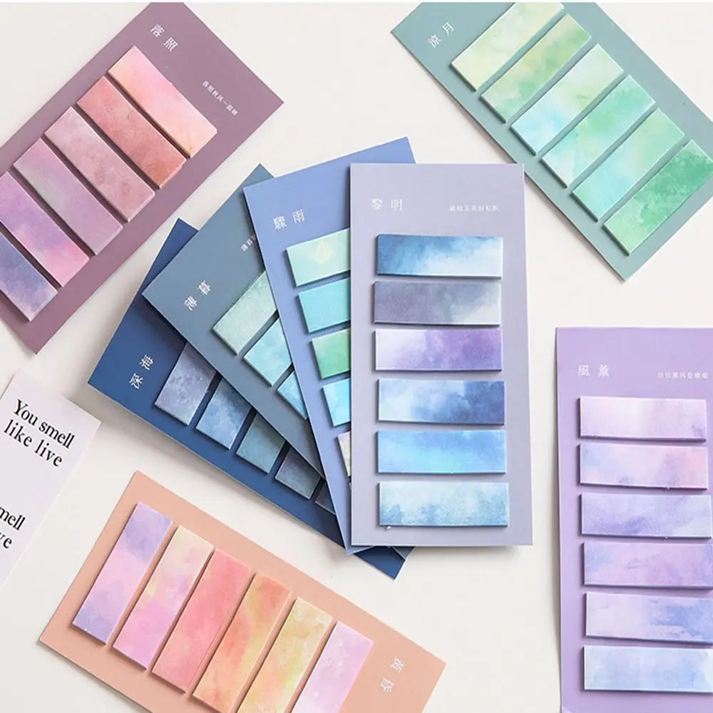 120 Sheets Gradient Morandi Sticky Notes Index Memo Pad Sticky Notes Memo Pad Nixie