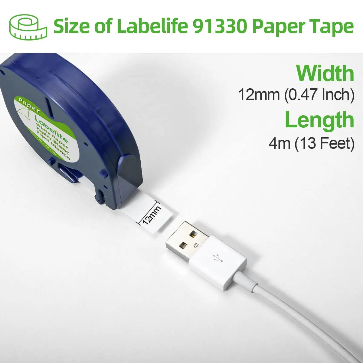 5-Pack DYMO LetraTag Compatible Label Tape 12mm White Refill Label Tape Refill Nixie