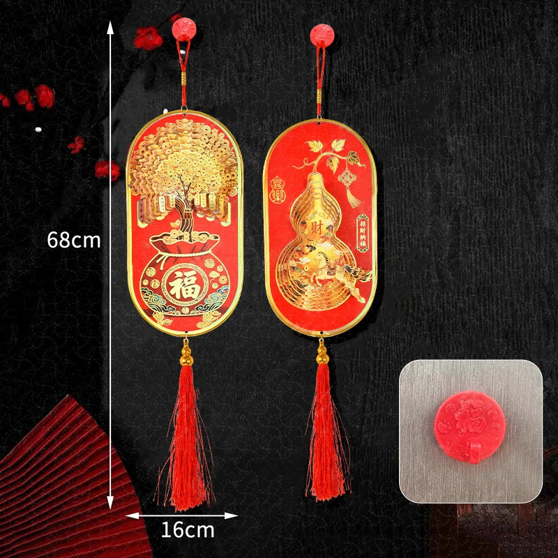3D Money Tree Golden Gourd Pendant – Lunar New Year Ornament Festive Hanging Ornament Nixie C
