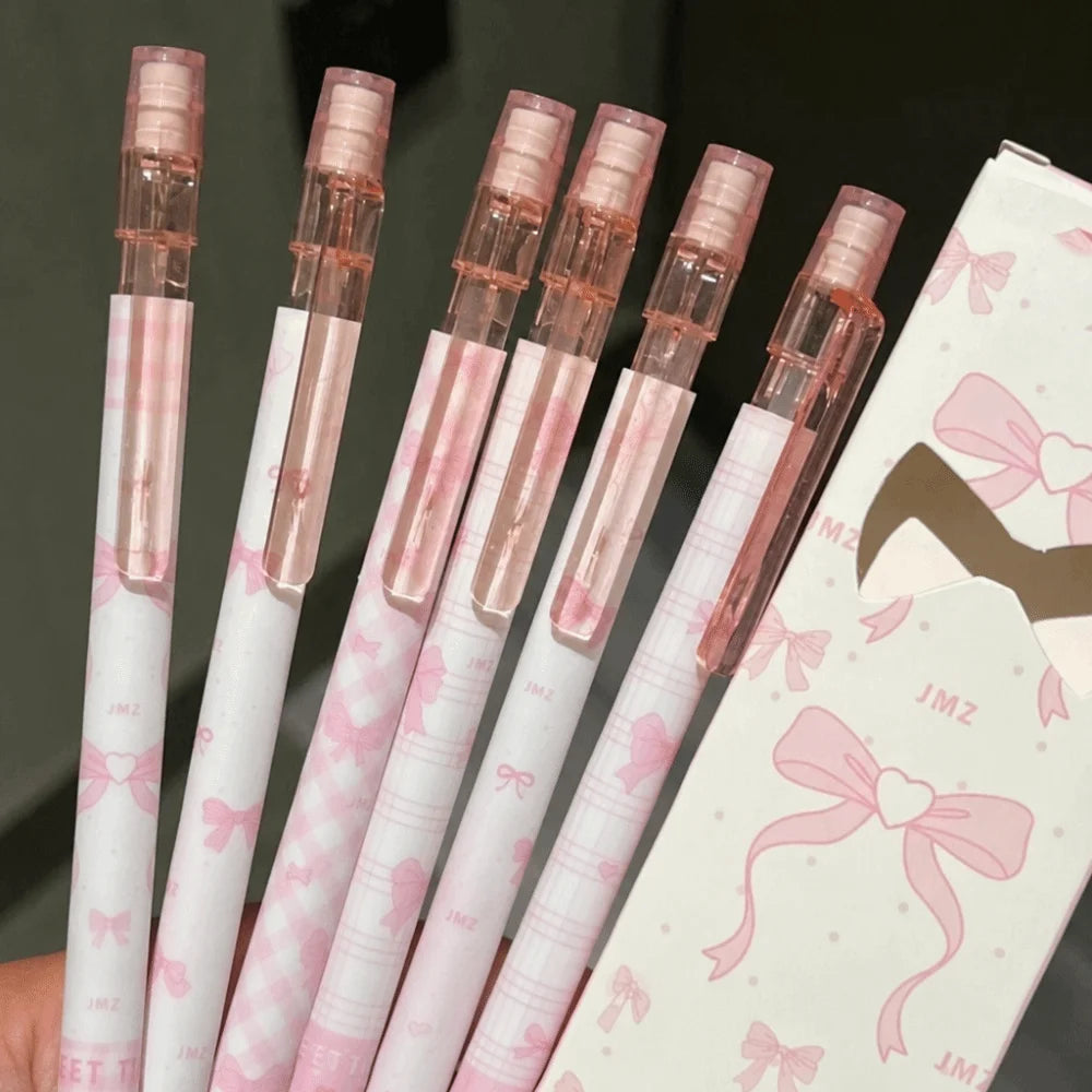 4PCS Kawaii Bow Mechanical Pencils 2B – No-Sharpen with Eraser Mechanical Pencil Set Nixie