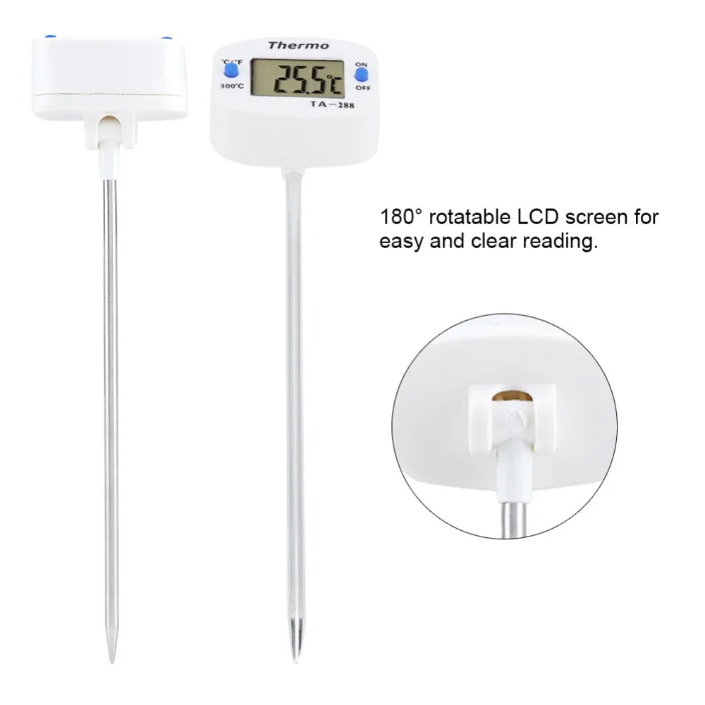 Digital Probe Food Thermometer – LCD, °C/°F, Stainless Steel